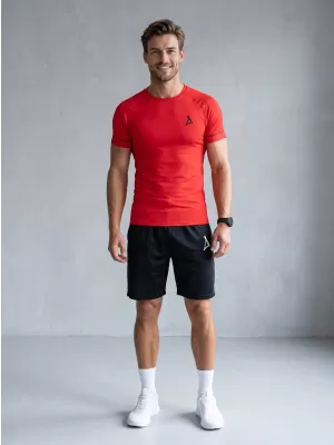 Hochwertiges Funktions-Kompressions-T-Shirt mit kurzen Ärmeln für Herren ALTISPORT VOJ/ALM000TR04 ROT