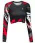 Hochwertiges Funktions-Crop-Top mit langen Ärmeln für Damen ALTISPORT VOJ/ALW039TR04 SCHWARZ ROT