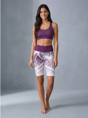 Hochwertige Damen-Funktionsleggings oberhalb des Knies ALTISPORT VOJ/ALW045LEG02 LILA/WEIß