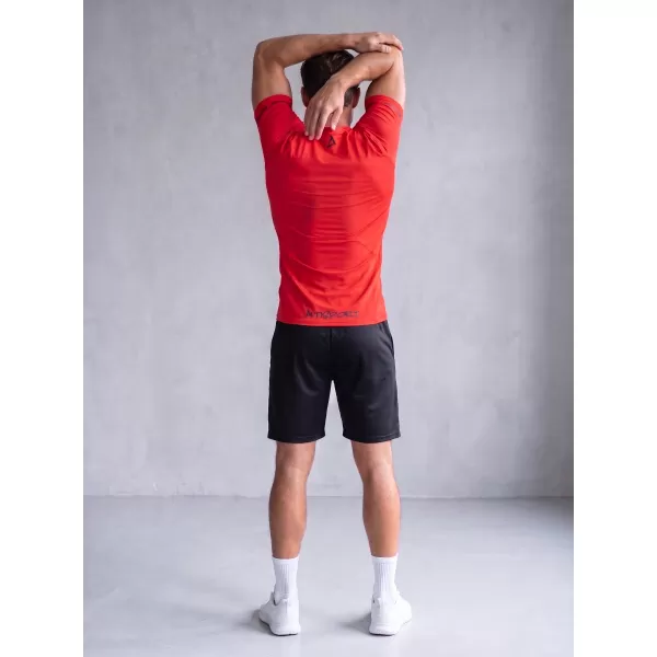  Hochwertiges Funktions-Kompressions-T-Shirt mit kurzen Ärmeln für Herren ALTISPORT VOJ/ALM000TR04 ROT 