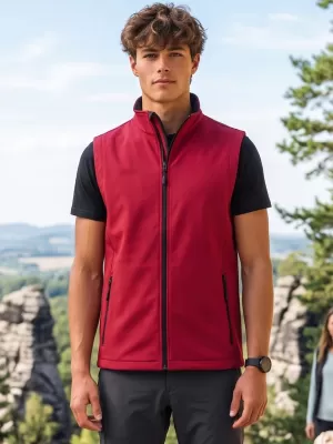 Herren-Softshellweste ALTISPORT NoPrint NP/ALM8211NJ ROT SCHWARZ