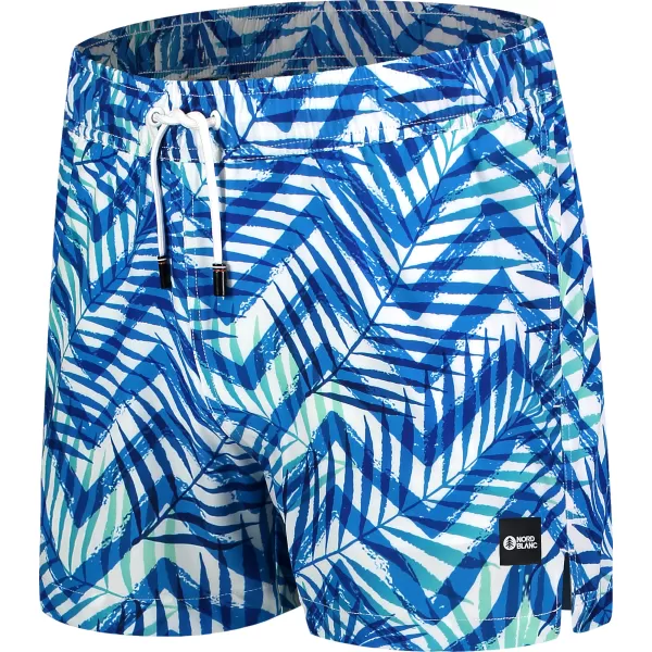  Badeshorts für Herren NORDBLANC RAINFOREST NBSPM8019 WEIß BLAU 