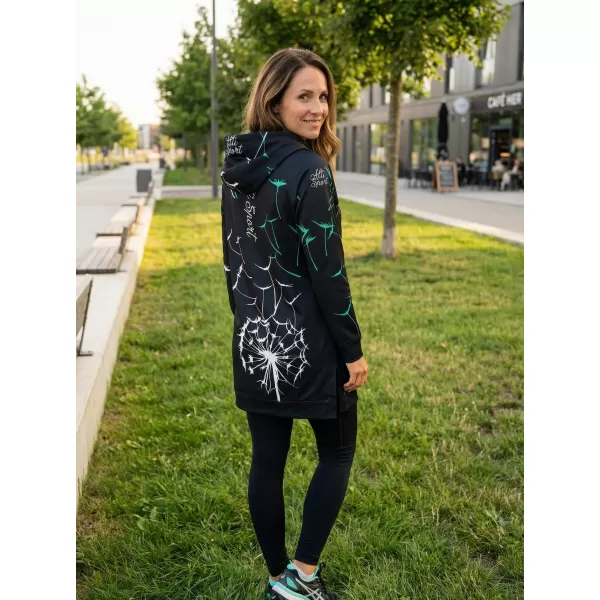 Hochwertiges Funktions-Sweatshirt für Damen ALTISPORT VOJ/ALW035MI03 SCHWARZ/TÜRKIS 