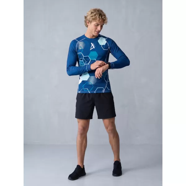  Hochwertiges funktionelles Kompressions-T-Shirt für Herren ALTISPORT VOJ/ALM037TR03 NAVY BLAU 