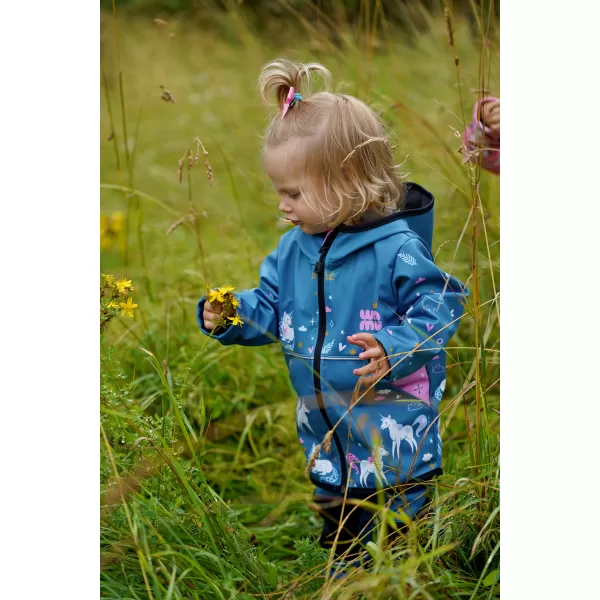  Baby Softshell Jacke WAMU JEDNOROŽCI BLAU 