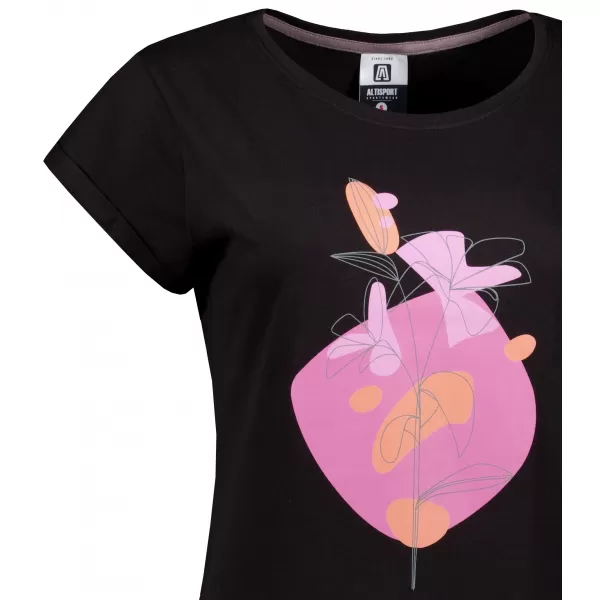  Frauen erweitert t -Shirt/Kleid ALTISPORT ALW187178 SCHWARZ -PINK 