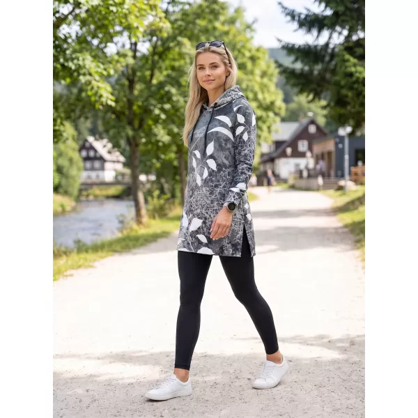  Funktionelles erweitertes Damen-Sweatshirt Premium ALTISPORT VOJ/ALW020MI03 SCHWARZ UND WEIß 