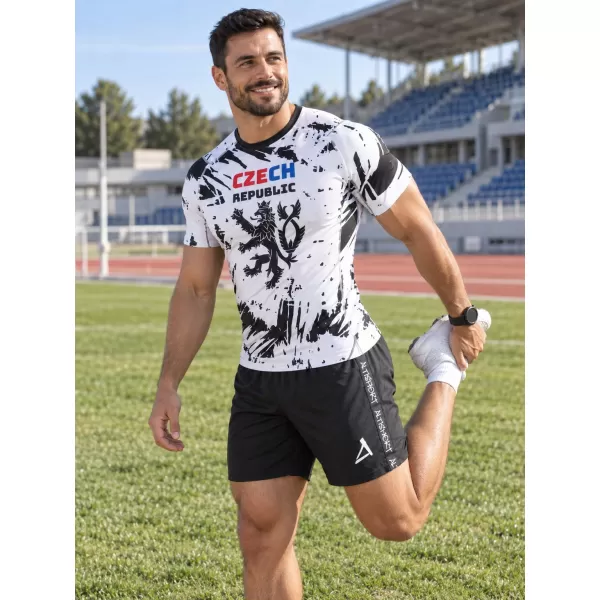  Herren Funktions-Kompressionsshirt mit kurzen Ärmeln Premium ALTISPORT VOJ/ALM036TR04 ABSTRAKTION 
