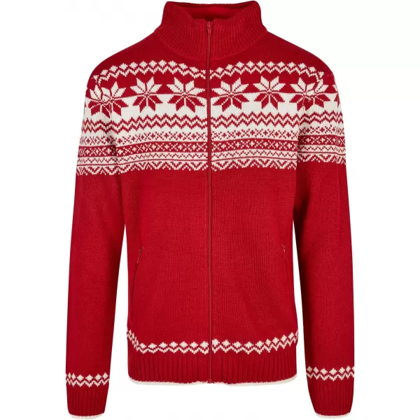  Herren Sweatshirt BRANDIT CARDIGAN NORWEGER BD5030 ROT 