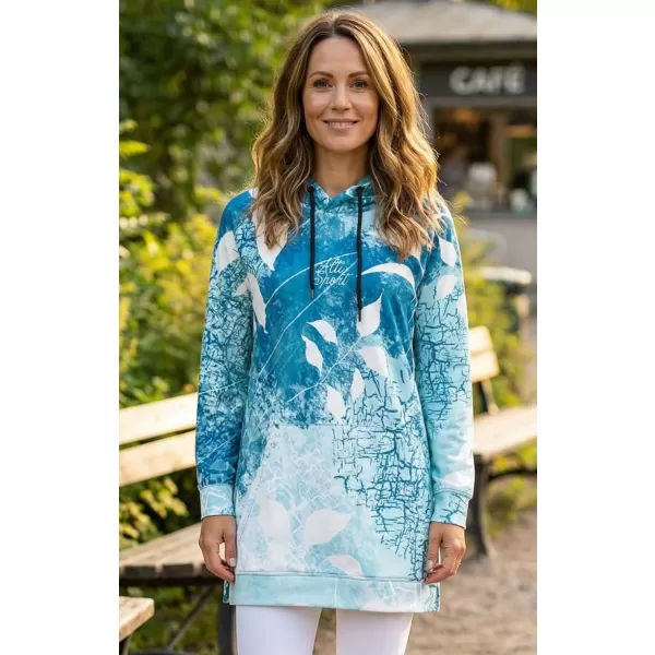  Funktionelles erweitertes Damen-Sweatshirt Premium ALTISPORT VOJ/ALW020MI03 BLAU 