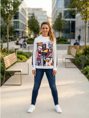 Hochwertiges Funktions-Sweatshirt für Damen ALTISPORT VOJ/ALW041MI01 WEIß