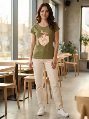 T -Shirt ALTISPORT ALW187122 KHAKI