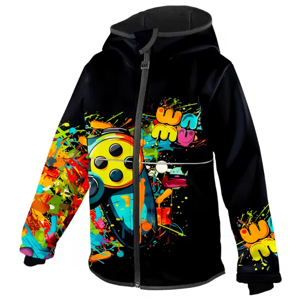  Softshelljacke für Kinder WAMU GAME ON SCHWARZ 