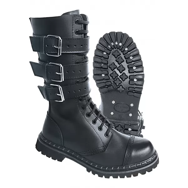  Herrenschuhe BRANDIT 3-BUCKLE PHANTOM BD9005 SCHWARZ 