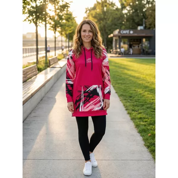  Funktionelles erweitertes Damen-Sweatshirt Premium ALTISPORT VOJ/ALW039MI03 VIVA MAGENTA 