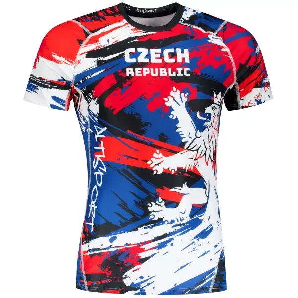  Herren Funktions-Kompressionsshirt mit kurzen Ärmeln Premium ALTISPORT VOJ/ALM036TR04 TSCHECHISCH 