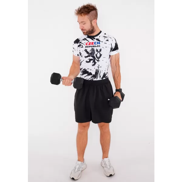  Herren Funktions-Kompressionsshirt mit kurzen Ärmeln Premium ALTISPORT VOJ/ALM036TR04 ABSTRAKTION 