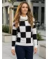 Damenpullover ALTISPORT DELLA SCHWARZ-WEISS