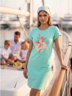 Frauen erweitert t -Shirt/Kleid ALTISPORT ALW187178 MINZE