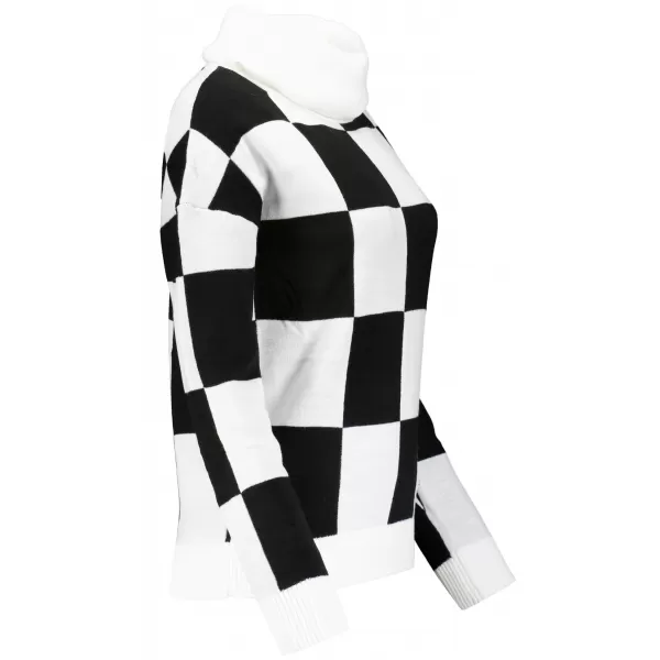 Damenpullover ALTISPORT DELLA SCHWARZ-WEISS 