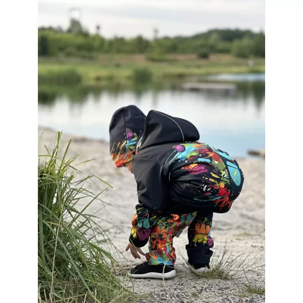  Softshelljacke für Kinder WAMU GAME ON SCHWARZ 
