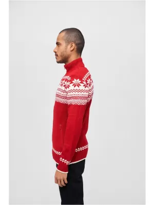 Herren Sweatshirt BRANDIT CARDIGAN NORWEGER BD5030 ROT