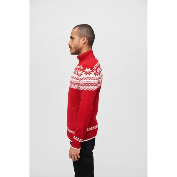  Herren Sweatshirt BRANDIT CARDIGAN NORWEGER BD5030 ROT 