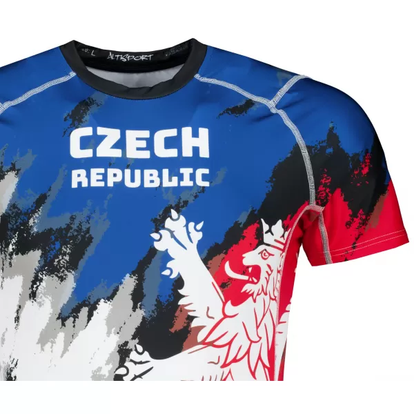  Herren Funktions-Kompressionsshirt mit kurzen Ärmeln Premium ALTISPORT VOJ/ALM036TR04 STREIFEN 