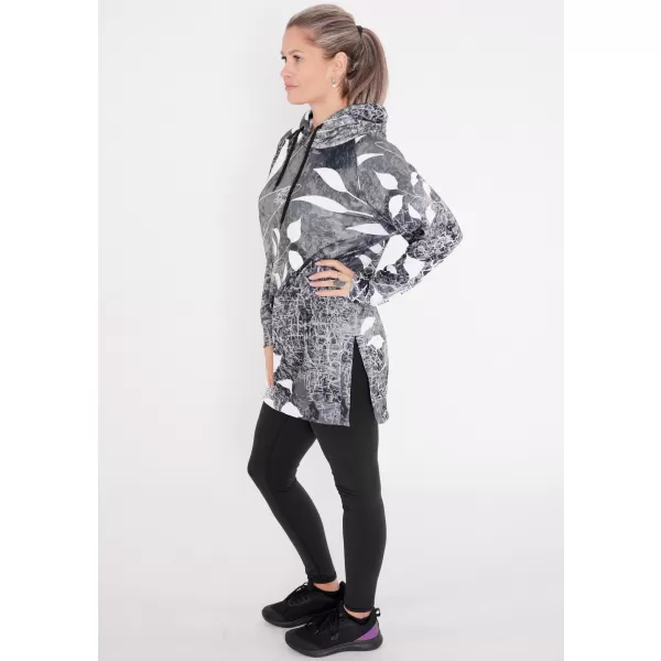  Funktionelles erweitertes Damen-Sweatshirt Premium ALTISPORT VOJ/ALW020MI03 SCHWARZ UND WEIß 