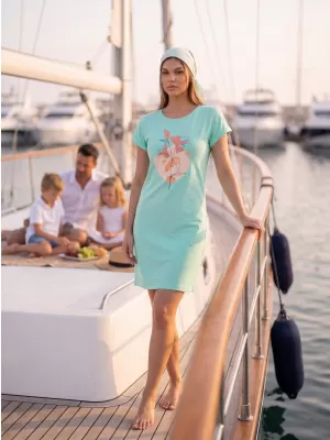 Frauen erweitert t -Shirt/Kleid ALTISPORT ALW187178 MINZE