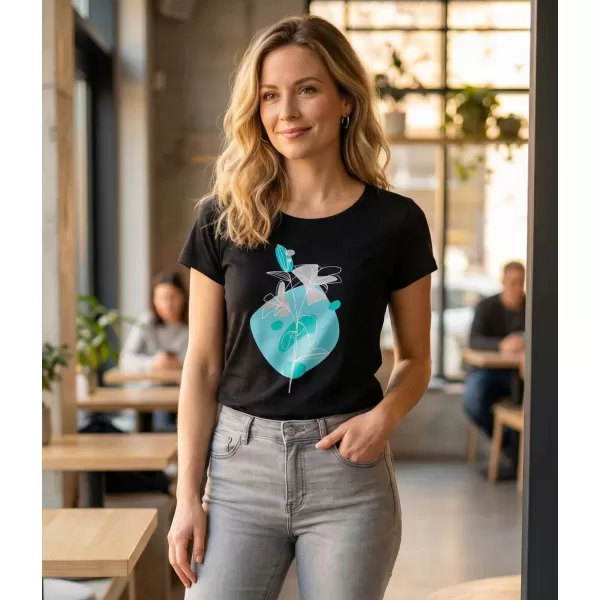  T -Shirt ALTISPORT ALW187122 SCHWARZ -BLUE 