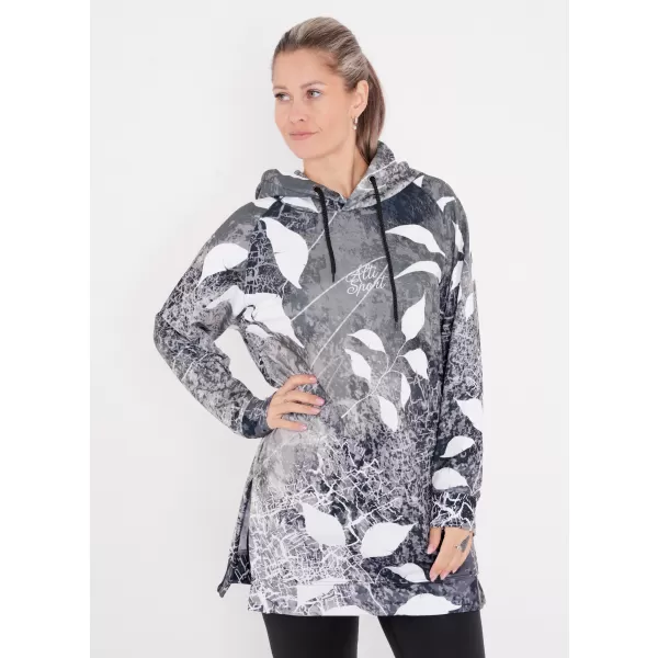  Funktionelles erweitertes Damen-Sweatshirt Premium ALTISPORT VOJ/ALW020MI03 SCHWARZ UND WEIß 