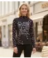 Rollkragenpullover für Damen KIXMI TINA SCHWARZ
