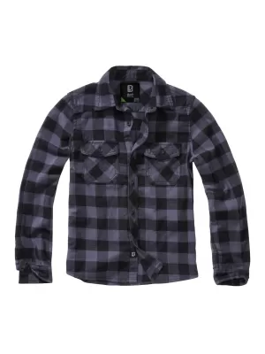 Hemd BRANDIT BD6016 SCHWARZ/GRAU