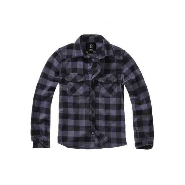  Hemd BRANDIT BD6016 SCHWARZ/GRAU 