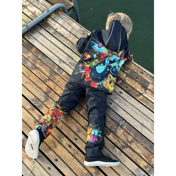  Softshelljacke für Kinder WAMU GAME ON SCHWARZ 