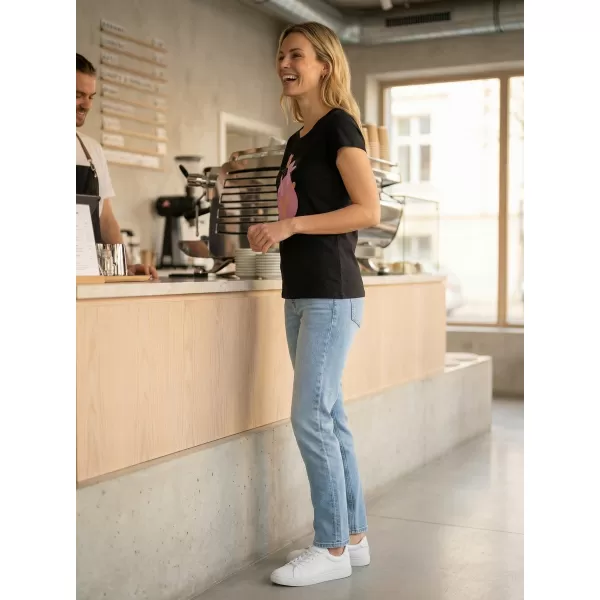  T -Shirt ALTISPORT ALW187122 SCHWARZ -PINK 