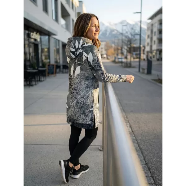  Funktionelles erweitertes Damen-Sweatshirt Premium ALTISPORT VOJ/ALW020MI03 SCHWARZ UND WEIß 