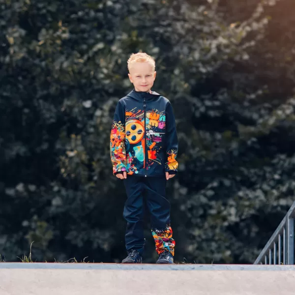  Softshelljacke für Kinder WAMU GAME ON SCHWARZ 