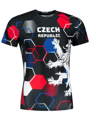 Herren Funktions-Kompressionsshirt mit kurzen Ärmeln Premium ALTISPORT VOJ/ALM036TR04 HEXA SCHWARZ