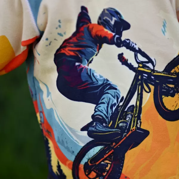  Fleece-Sweatshirt für Kinder WAMU MOUNTAIN BIKE GRÜN 