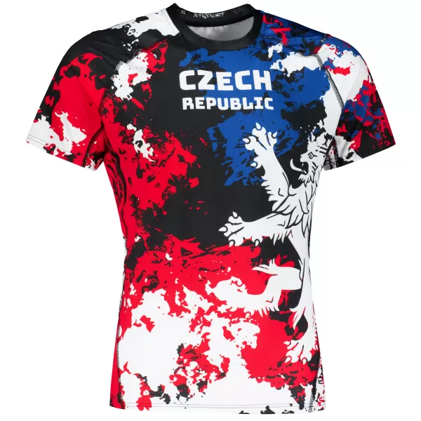  Herren Funktions-Kompressionsshirt mit kurzen Ärmeln Premium ALTISPORT VOJ/ALM036TR04 FLECKEN 