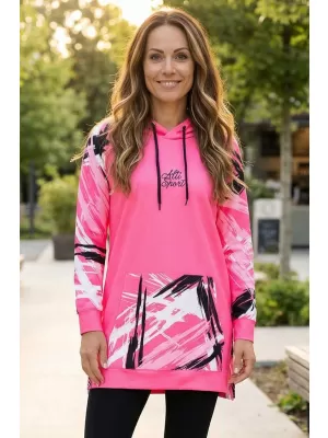 Funktionelles erweitertes Damen-Sweatshirt Premium ALTISPORT VOJ/ALW039MI03 FLUO-ROSA