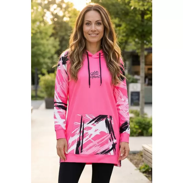  Funktionelles erweitertes Damen-Sweatshirt Premium ALTISPORT VOJ/ALW039MI03 FLUO-ROSA 