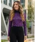 Rollkragenpullover für Damen ALTISPORT DAELIA LILA