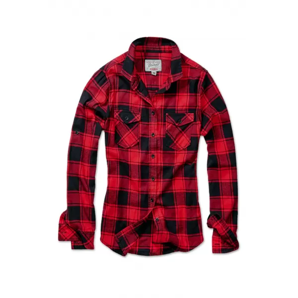  Hemd BRANDIT BD9336 ROT/SCHWARZ 
