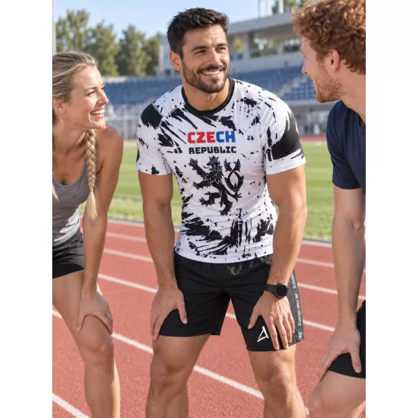  Herren Funktions-Kompressionsshirt mit kurzen Ärmeln Premium ALTISPORT VOJ/ALM036TR04 ABSTRAKTION 