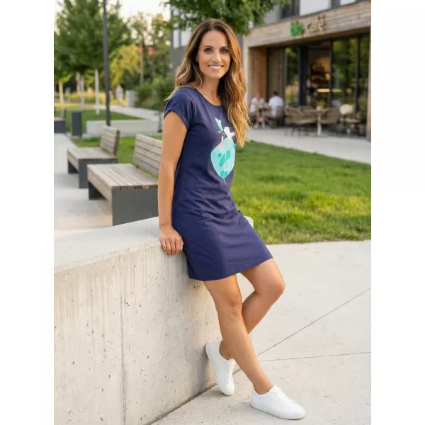  Frauen erweitert t -Shirt/Kleid ALTISPORT ALW187178 MITTERNACHT 