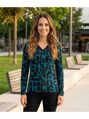 Damen-T-Shirt KIXMI TAFFY KEROSIN