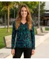 Damen-T-Shirt KIXMI TAFFY KEROSIN